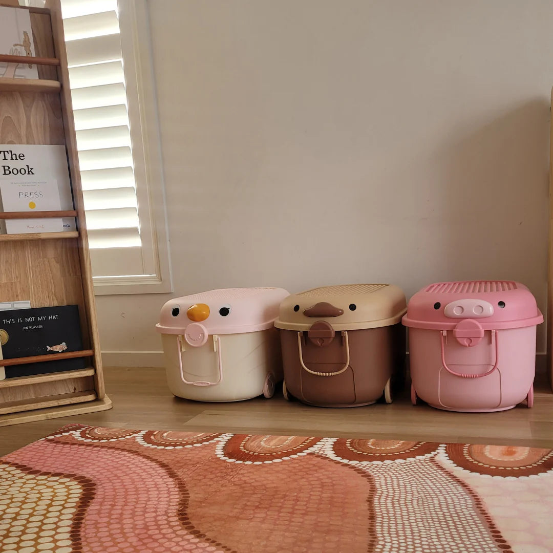 Cowrie & Conch - 'Ride a Long Storage' Pig Powder Pink  - Large