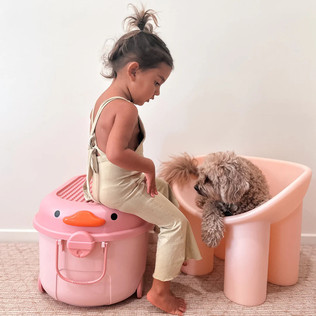 Cowrie & Conch - 'Ride a Long Storage' Pig Powder Pink  - Large