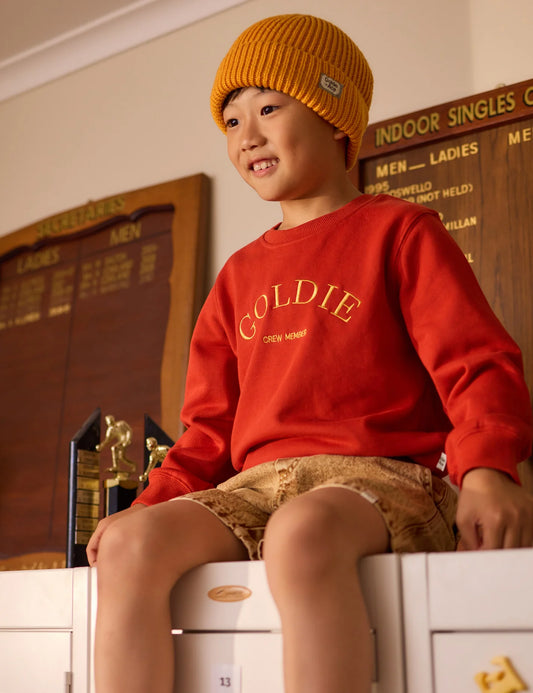 Goldie + Ace Embroidered Sweater Red