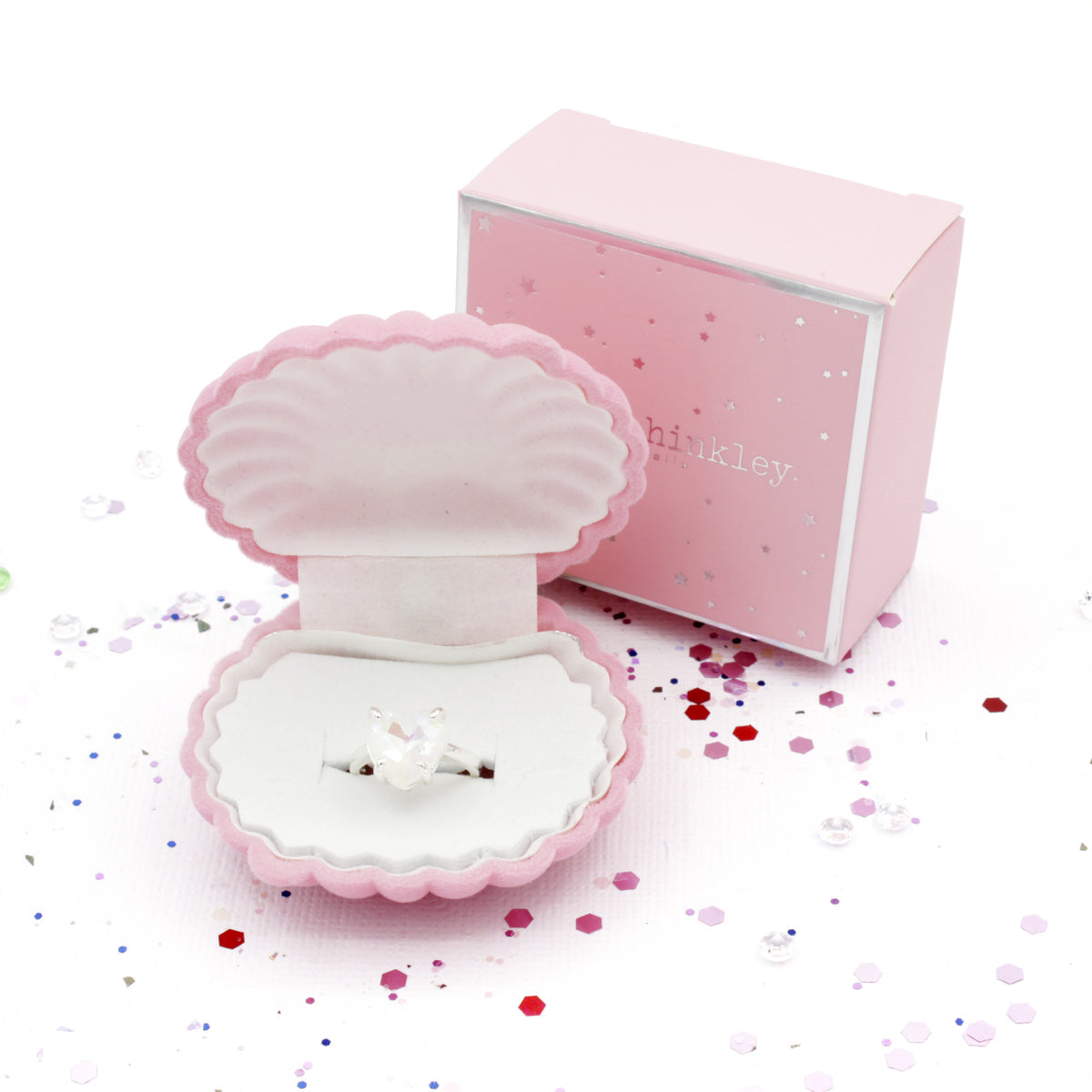 Lauren Hinkley Heart of the Ocean Sparkle Ring with Box