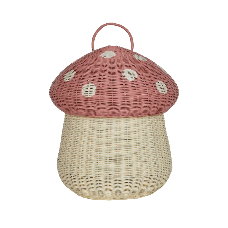 Olli Ella Mushroom Storage Basket. Pink
