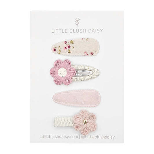 Little Blush Daisy Hair Clip Set - Vintage Daisy
