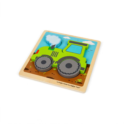 BIGJIGS - Chunky Lift Out Puzzle - Tractor