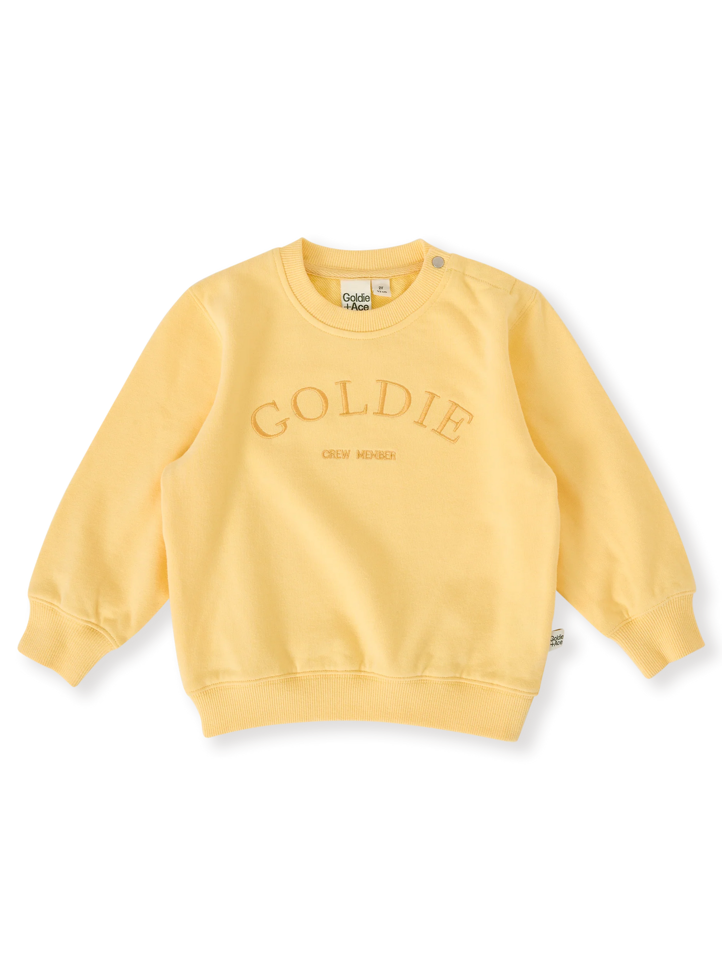Goldie + Ace Embroidered Sweater Lemon