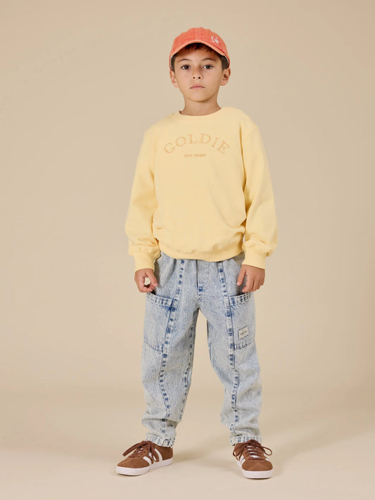 Goldie + Ace Embroidered Sweater Lemon