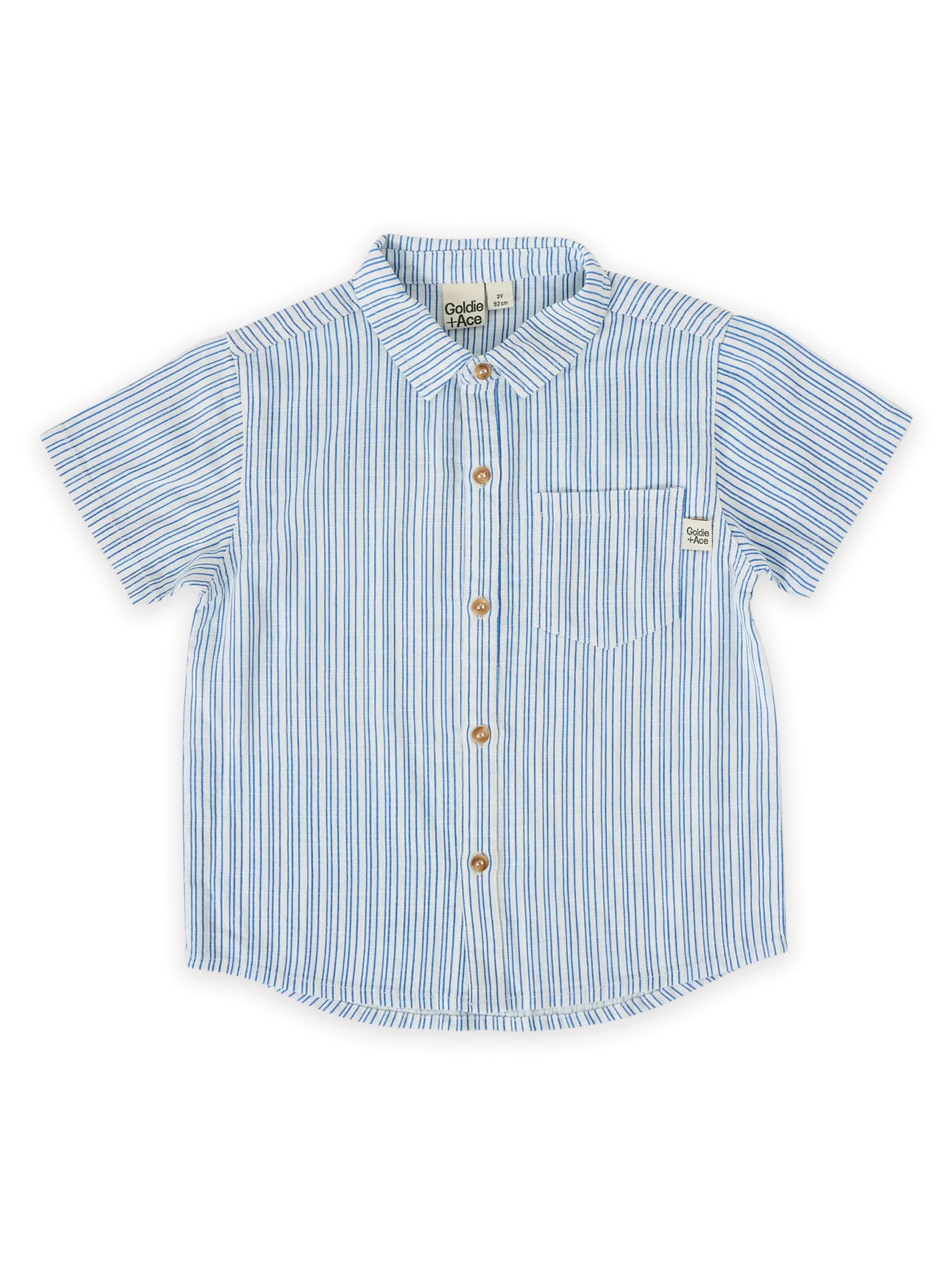 Goldie + Ace Sailor Stripe Kit Holiday Shirt Ocean/Ivory