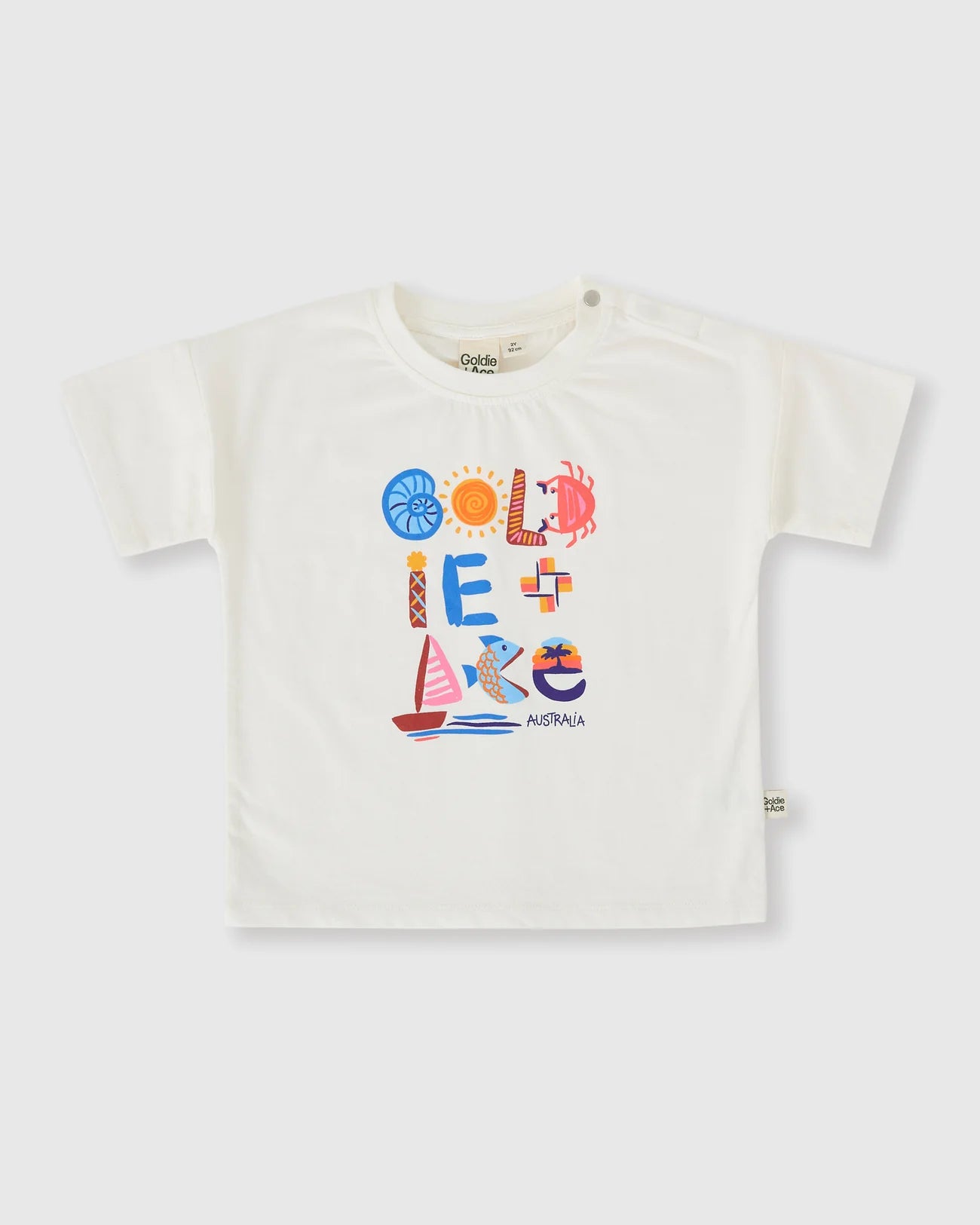 Goldie + Ace G’day From The Bay TShirt White
