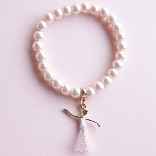 Lauren Hinkley Pink Pearl Bella Ballerina Bracelet