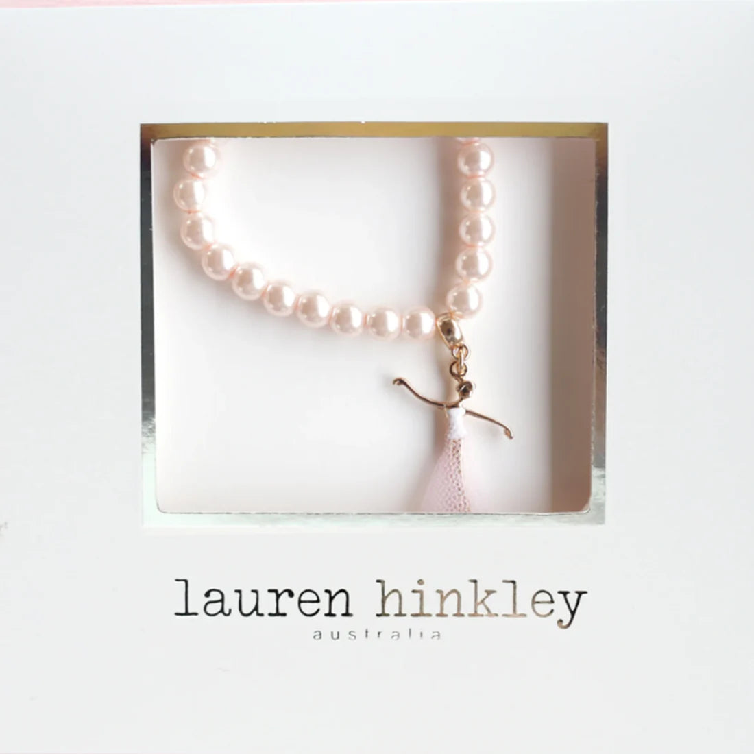 Lauren Hinkley Pink Pearl Bella Ballerina Bracelet