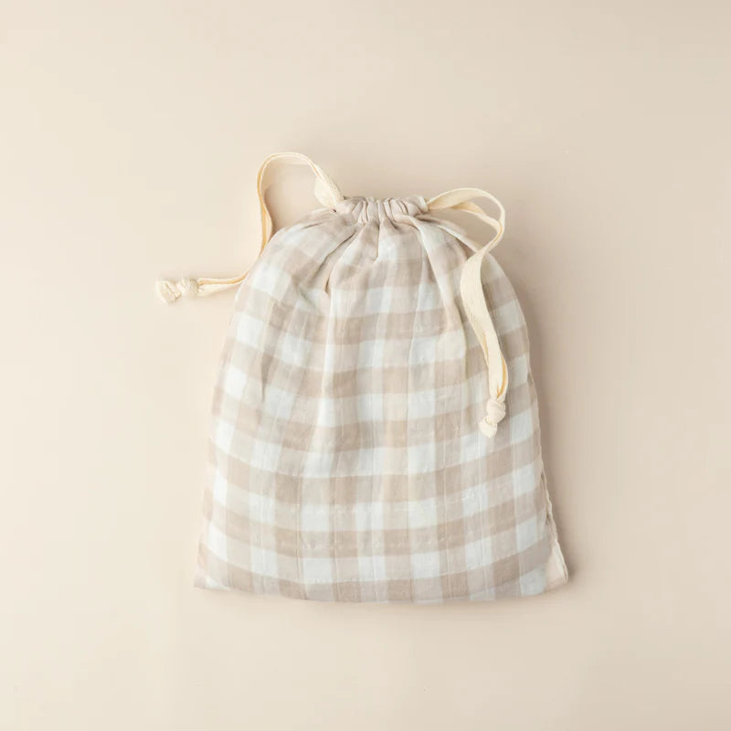 Snug as a bug & co - 100 % Organic Cotton Muslin Bassinet Sheet Gingham