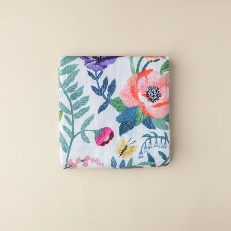 Snug as a bug & co - 100% Organic Cotton Muslin Swaddle Summer Garden