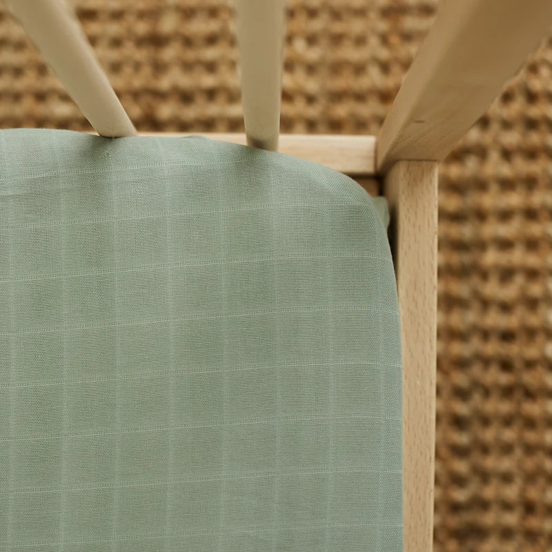 Snug as a bug & co - 100 % Organic Cotton Muslin Cot Sheet Moss