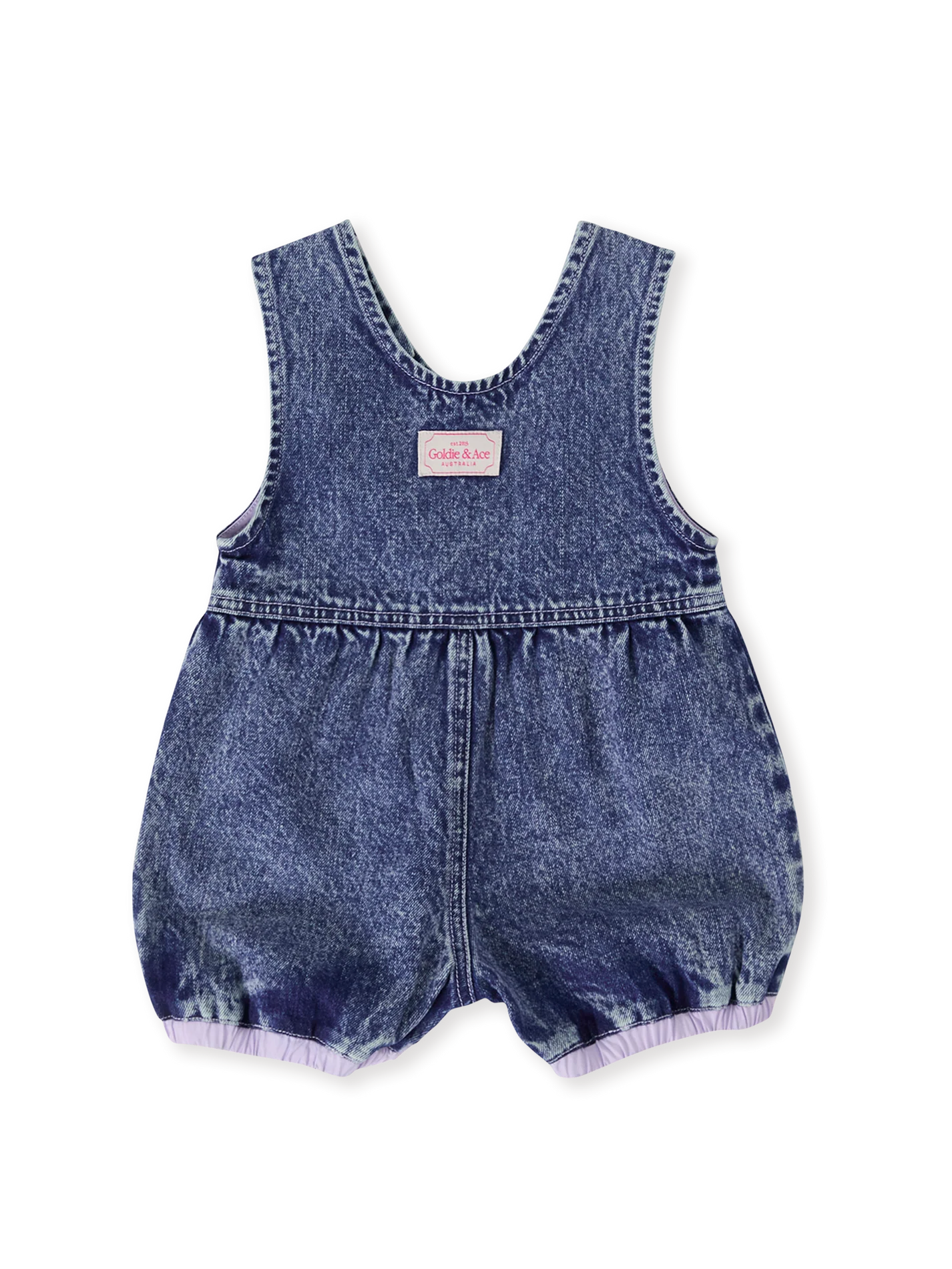 Goldie + Ace Macy Crossover Denim Shortalls Daisy Sprinkles