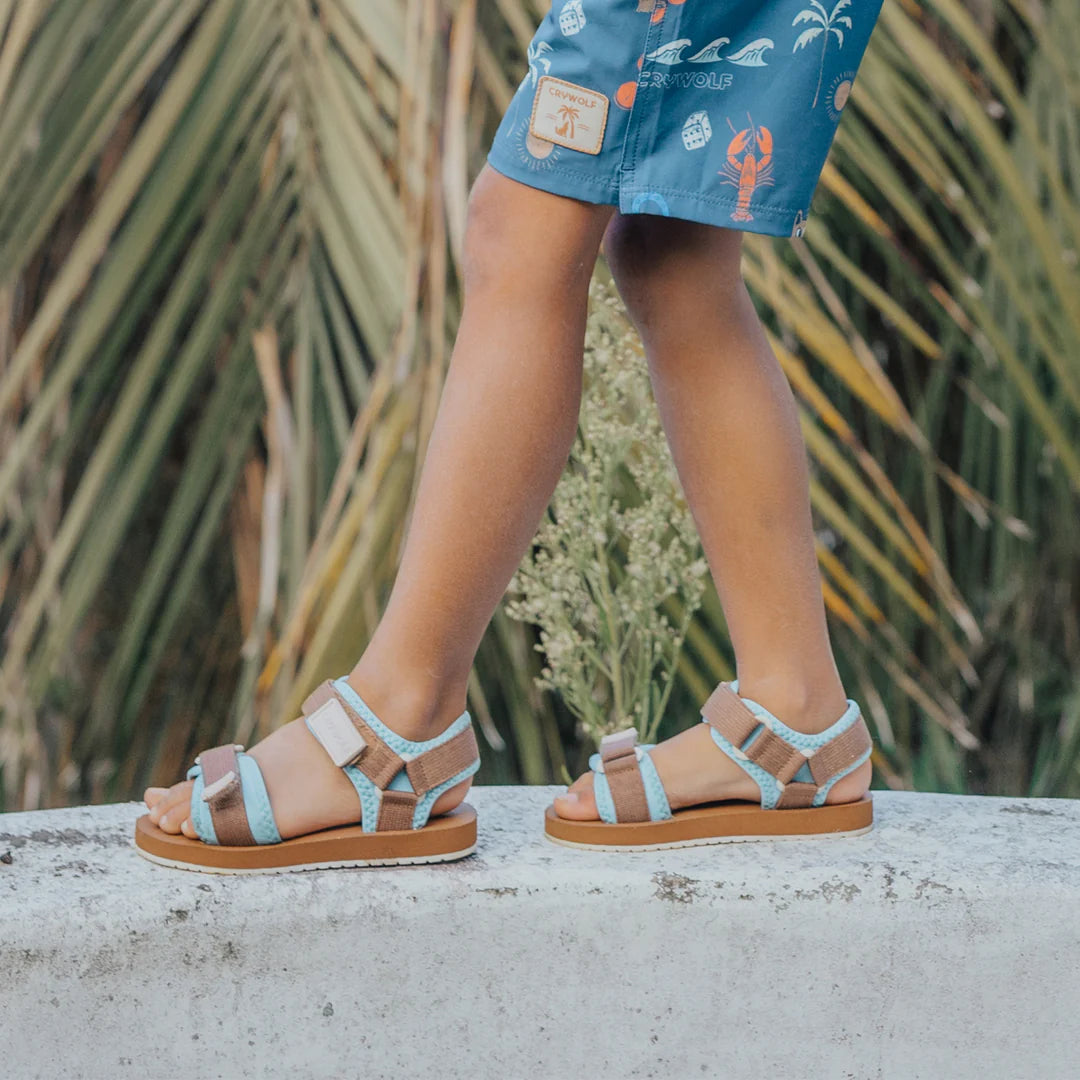 Crywolf Swimwear Summer Range Beach Sandal - Sand & Sky