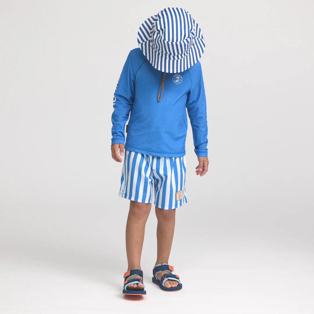 Crywolf Swimwear Board Short Deep Ocean Stripe
