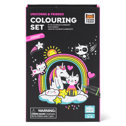 Tiger Tribe - Colouring Set Neon Unicorns & Friends