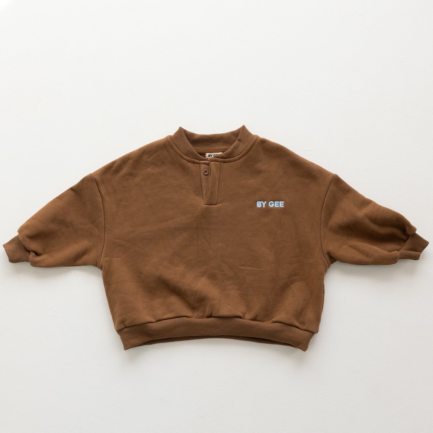 BY GEE Cotton Boxy Sweatshirt - Chocolate