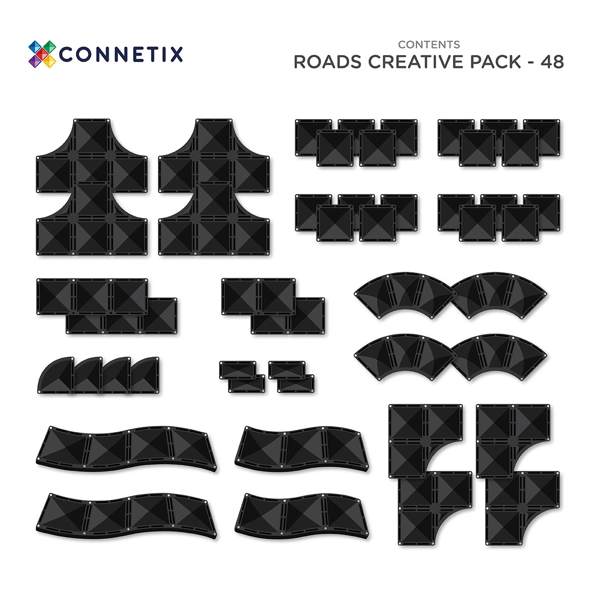 Connetix - Roads Creative Pack 48 Piece