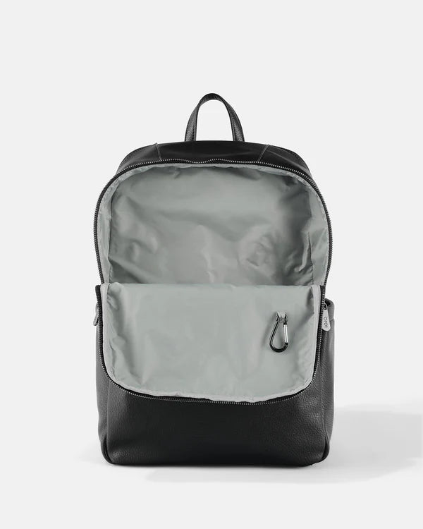 OiOi Multitasker Nappy Backpack Black Vegan Leather