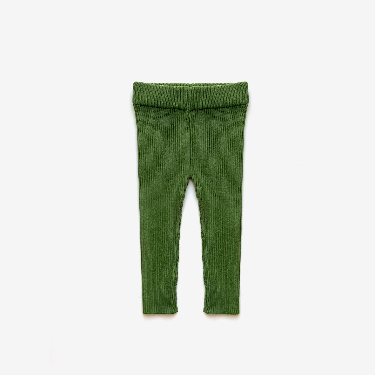 The Rest - Organic Cotton Rib Knit Leggings Clover