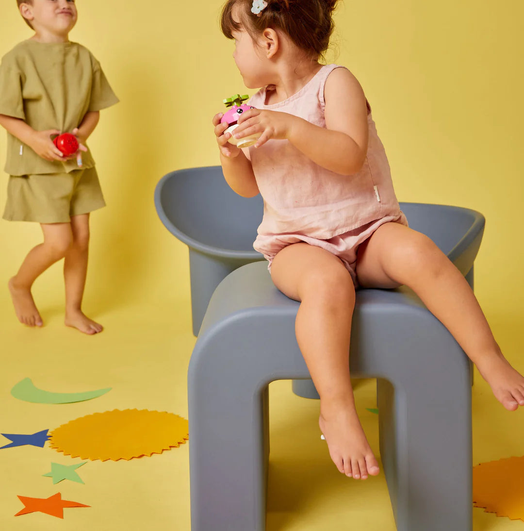 Cowrie & Conch Over the Moon Table - Denim