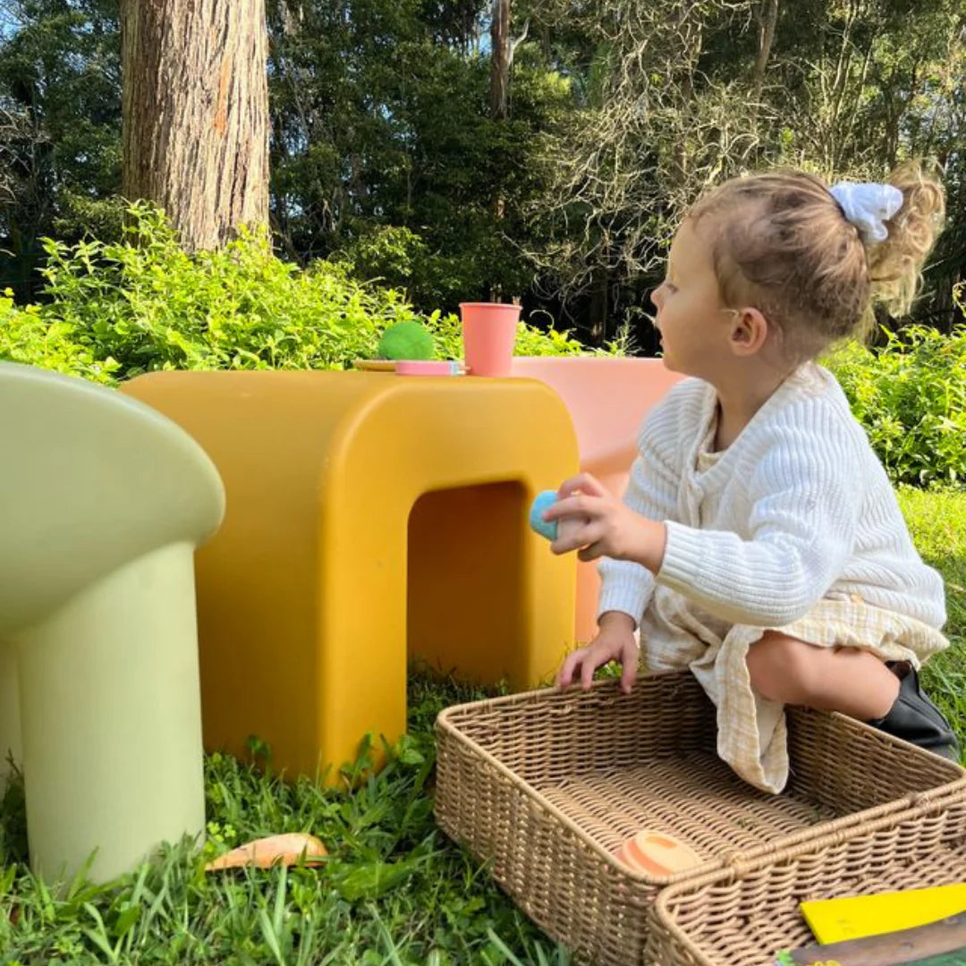 Cowrie & Conch Over the Moon Table - Denim