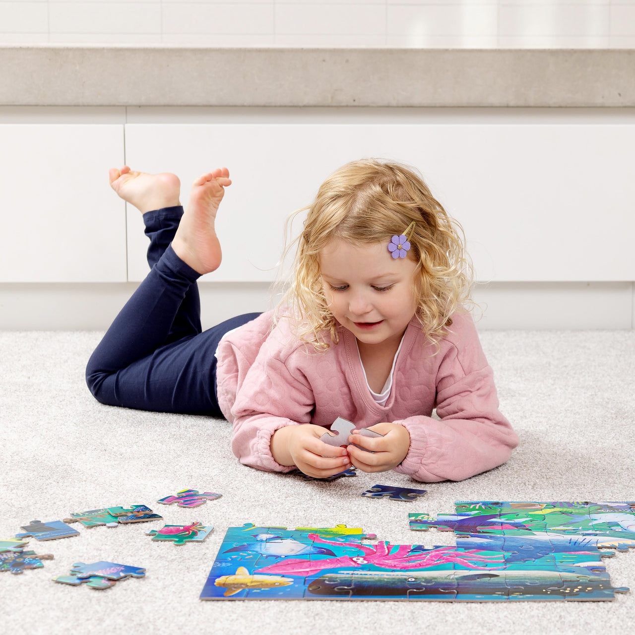 Crocodile Creek Shimmering Shark Puzzle 60pce