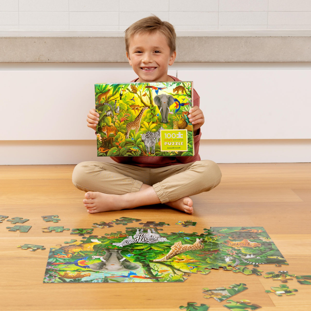 Crocodile Creek Jungle Paradise Puzzle 100pce