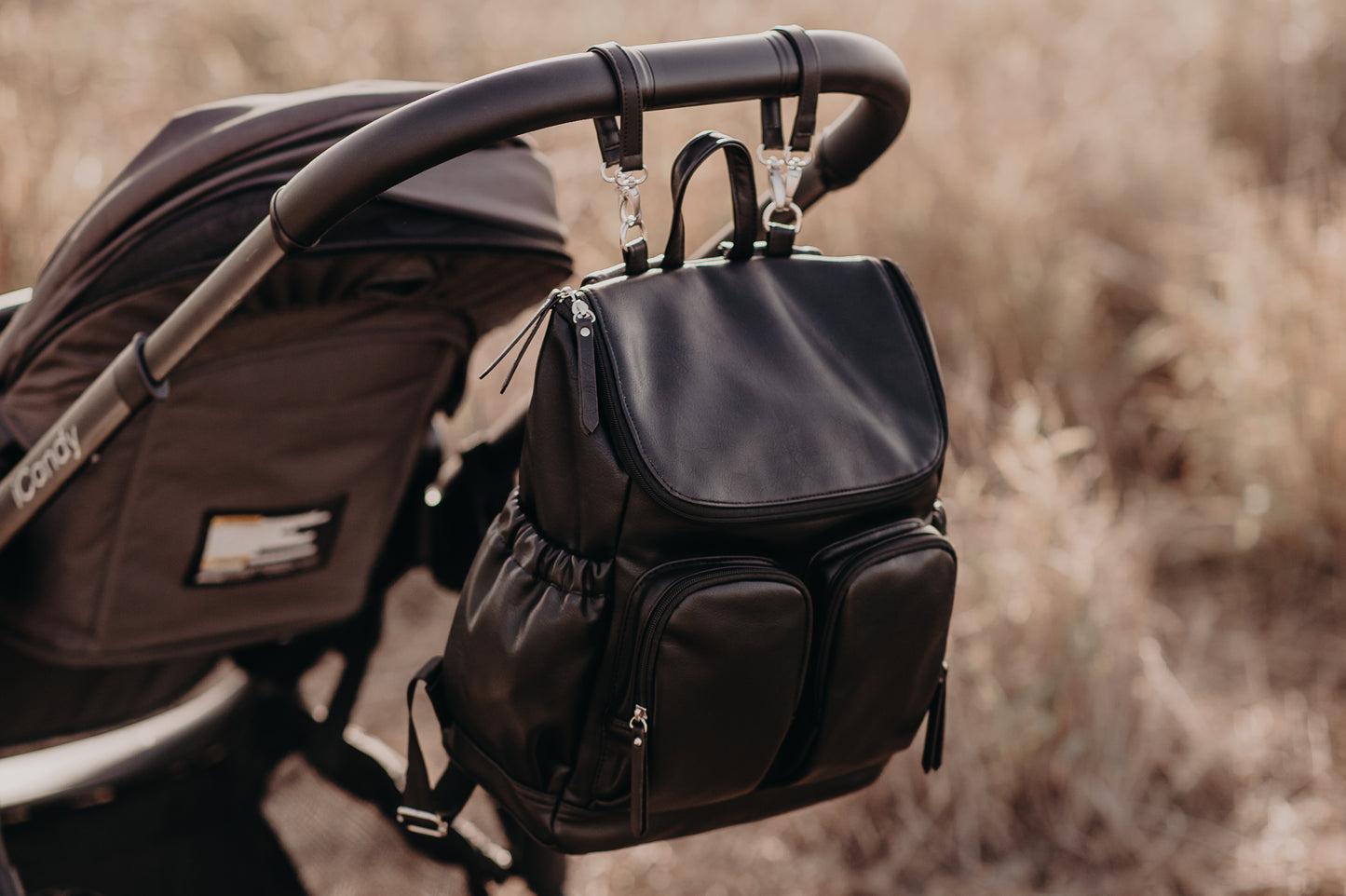 OiOi Faux Leather Nappy Backpack