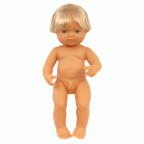 Miniland Doll Anatomically Correct Baby, Caucasian Boy 38cm