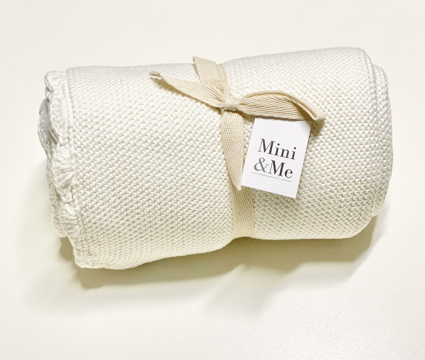 Mini & Me - Shell Baby Blanket Whisper White