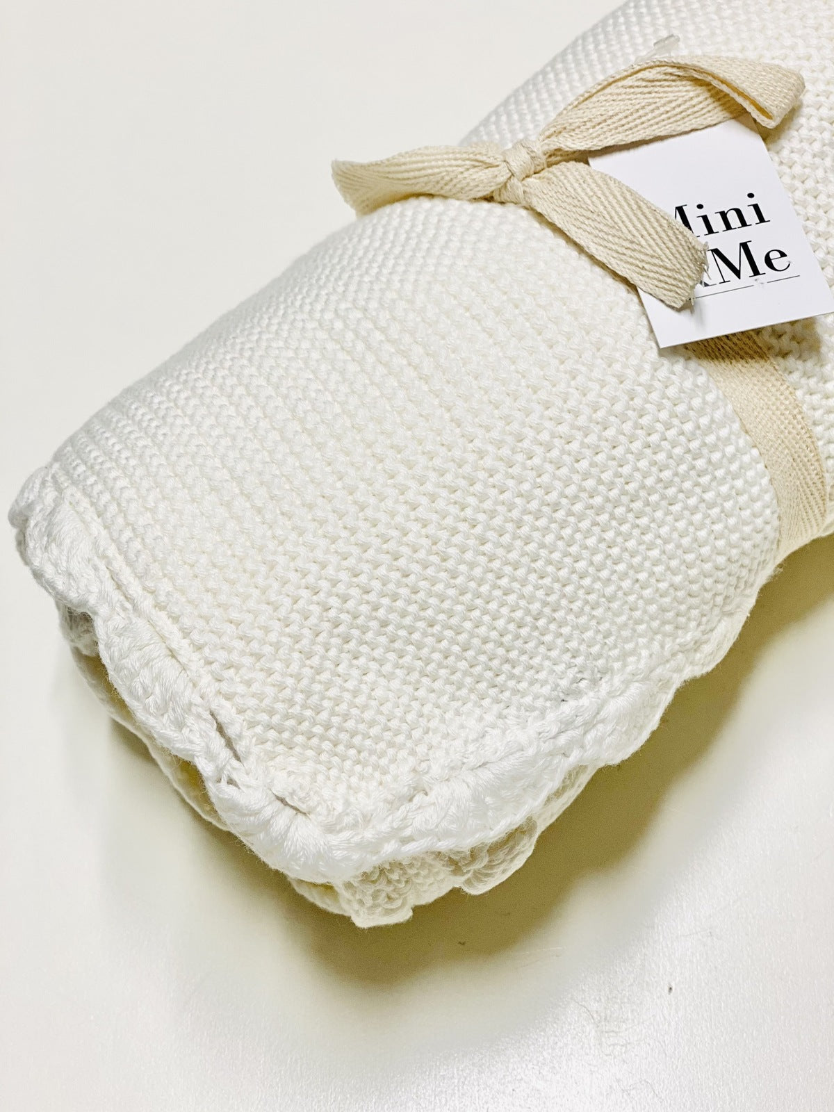 Mini & Me - Shell Baby Blanket Whisper White