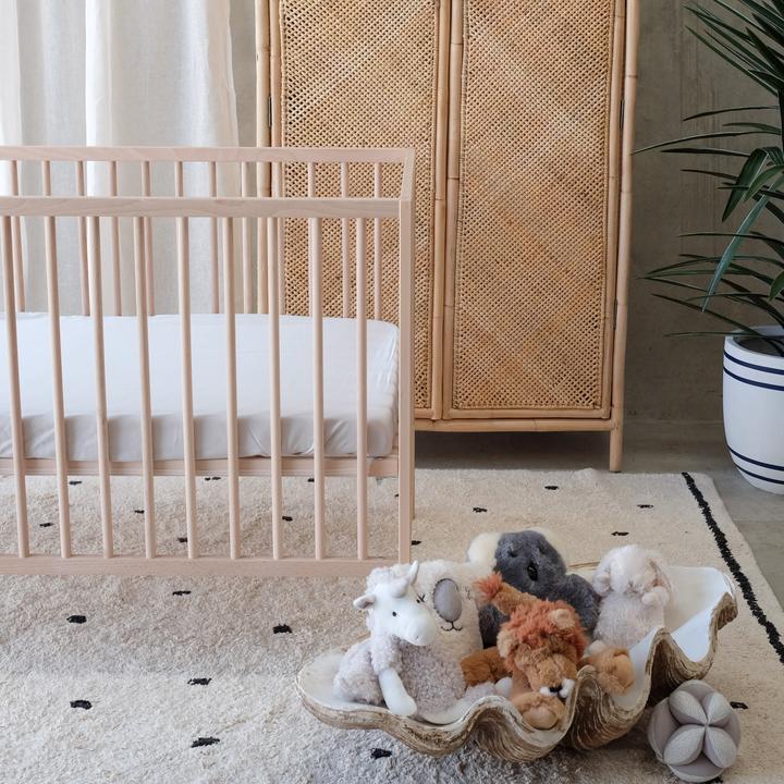 Mulberry Threads 100% Organic Cotton Bamboo Cot Sheet - Silver