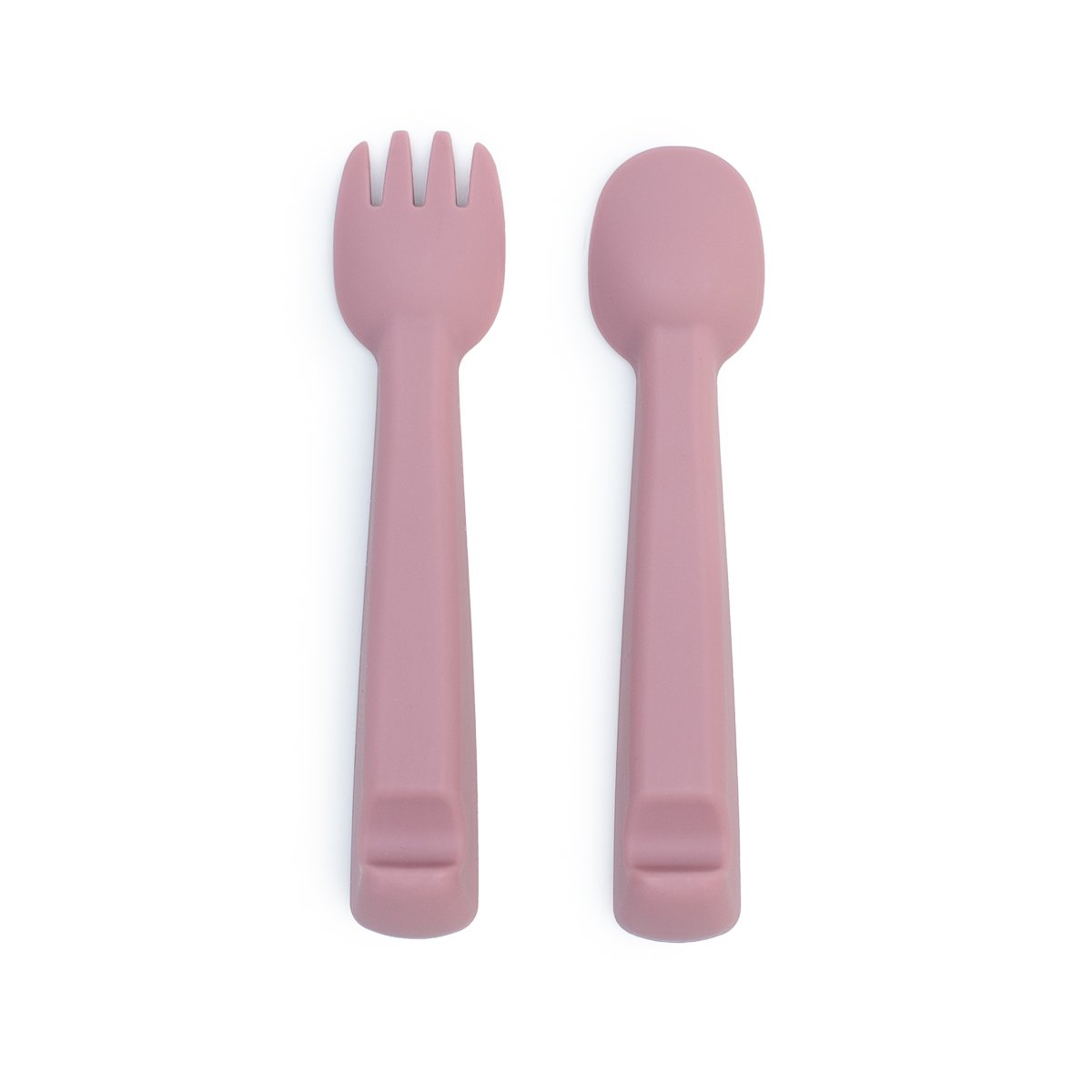 We Might Be Tiny Feedie Fork & Spoon. Dusty Rose