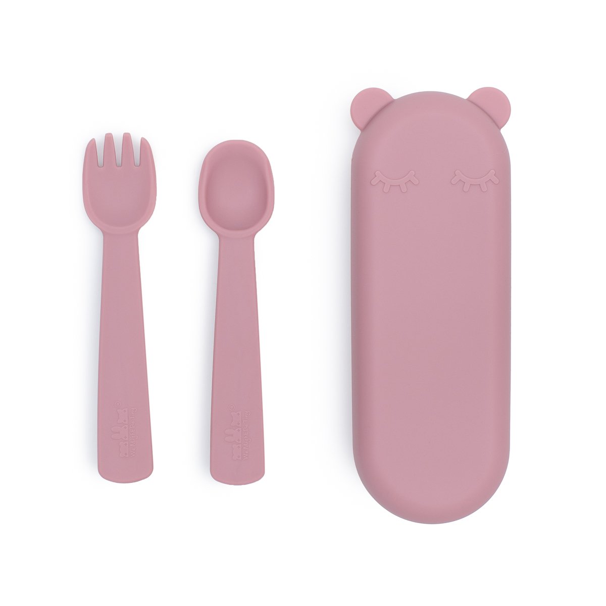 We Might Be Tiny Feedie Fork & Spoon. Dusty Rose