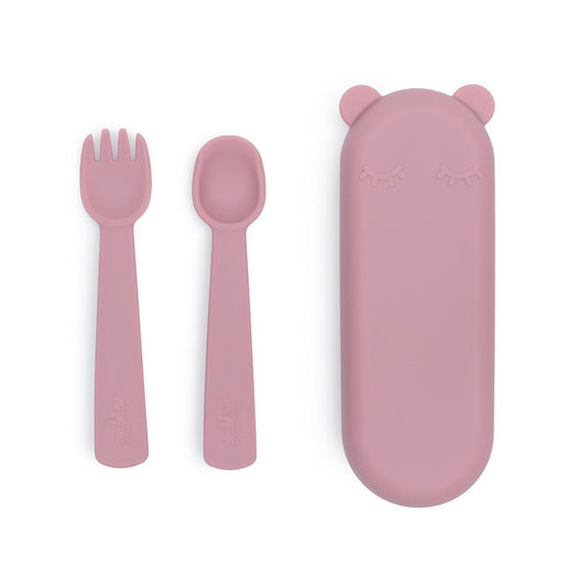 We Might Be Tiny Feedie Fork & Spoon. Dusty Rose