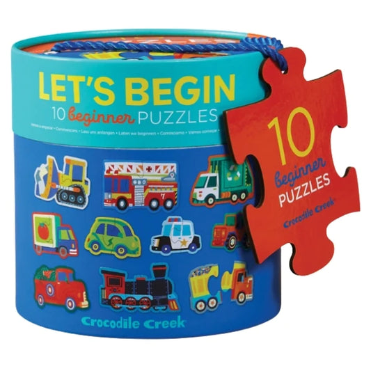 Crocodile Creek Let's Begin 2 Pce Puzzle - Vehicles