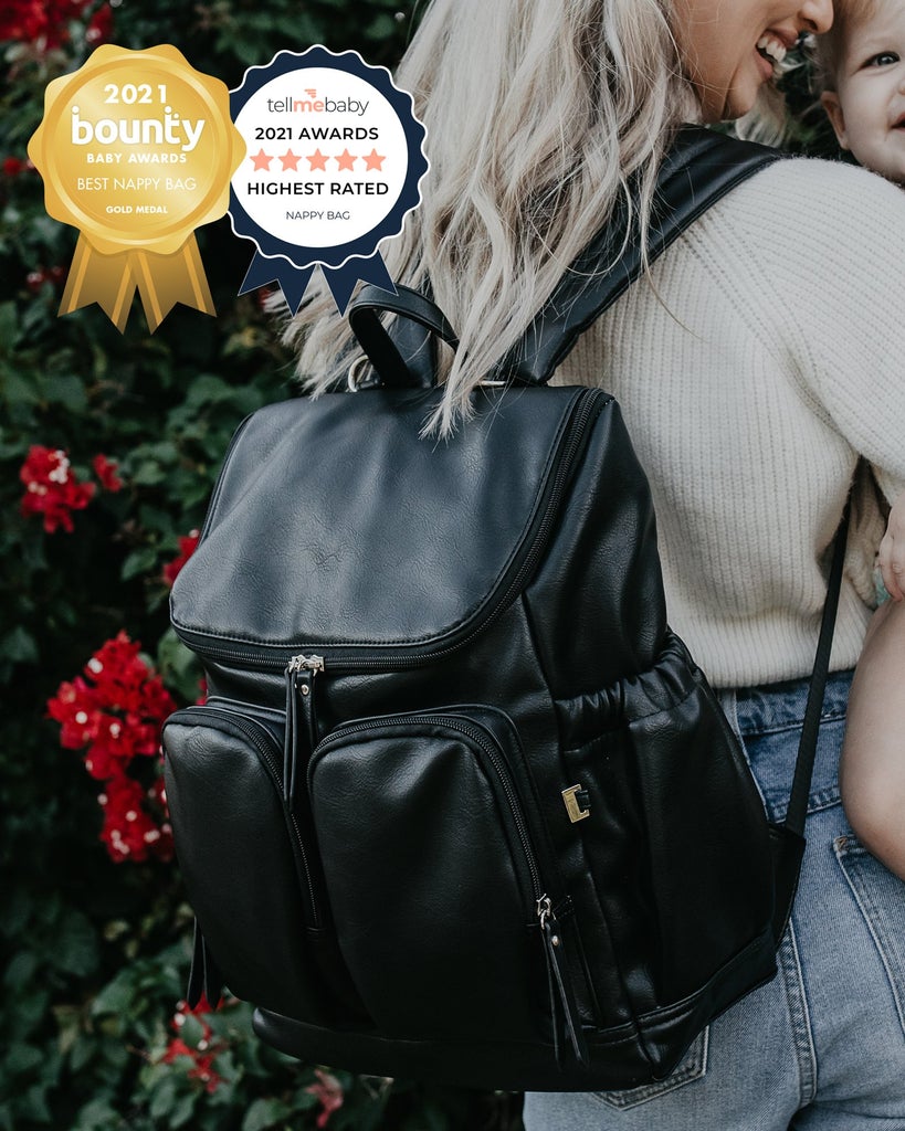 OiOi Faux Leather Nappy Backpack