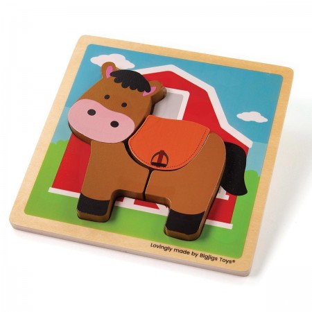 BIGJIGS - Chunky Lift Out Puzzle - Horse