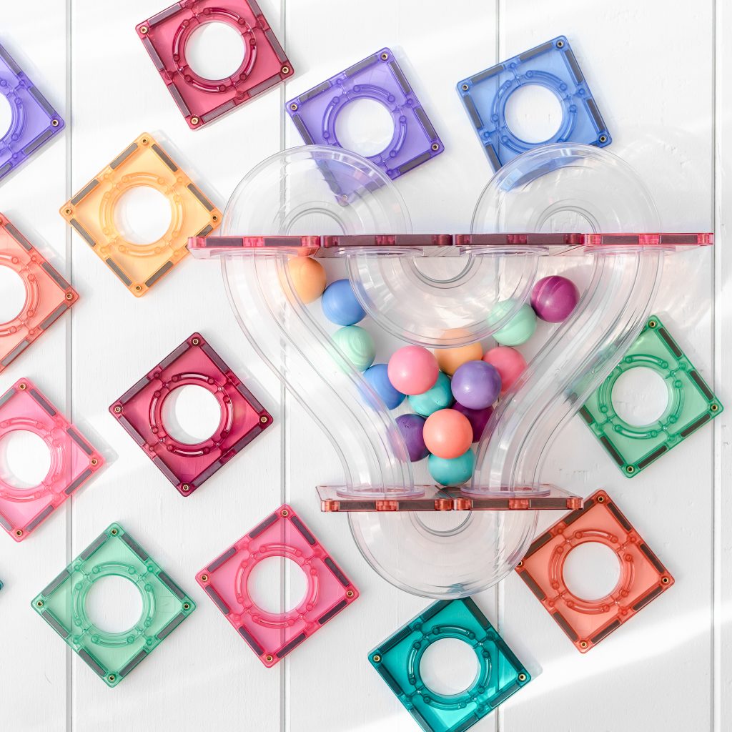 Connetix Magnetic Tiles Pastel 106 Piece Ball Run