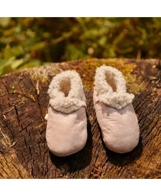 Nature Baby Lambskin Booties - Rosebud