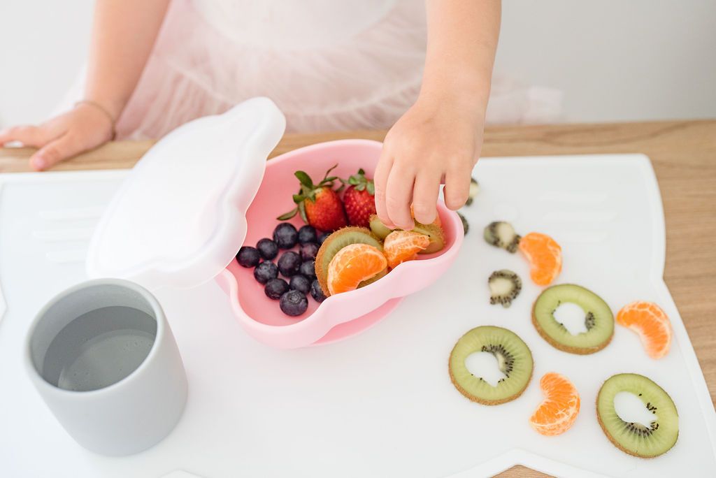 We Might Be Tiny Bear Stickie Bowl. Powder Pink