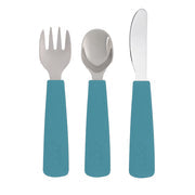 We Might Be Tiny Toddler Feedie Cutlery Set. Blue Dusk
