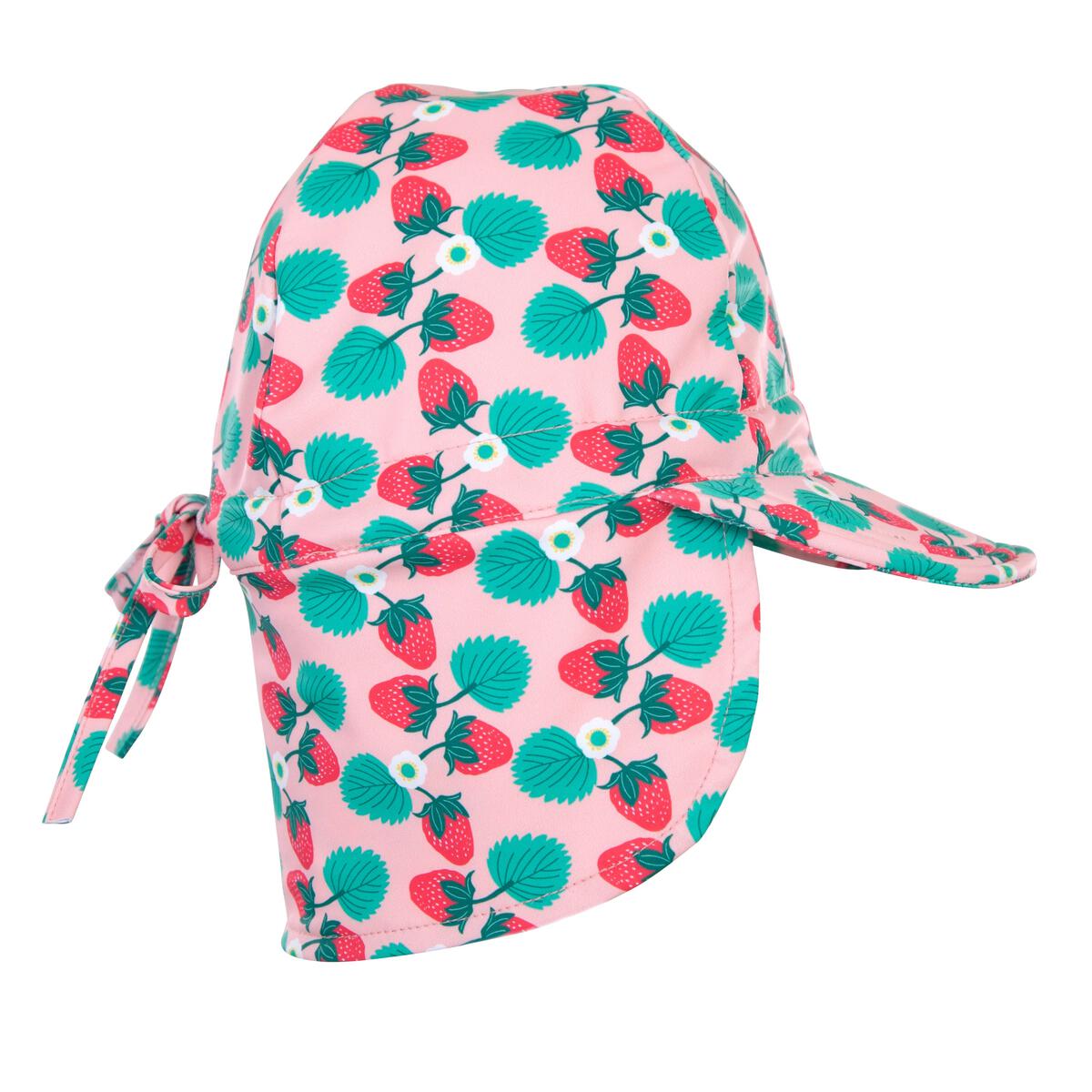 Acorn Baby Hats - Island Swim Flap Cap Pink Based Strawberry