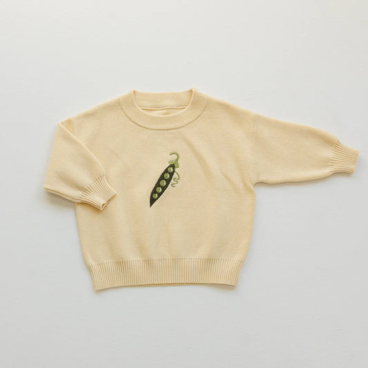BY GEE Cotton Pea Pod Knit Jumper Cream