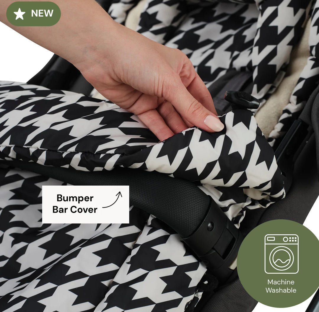 OiOi All-in-One Convertible Footmuff – Houndstooth