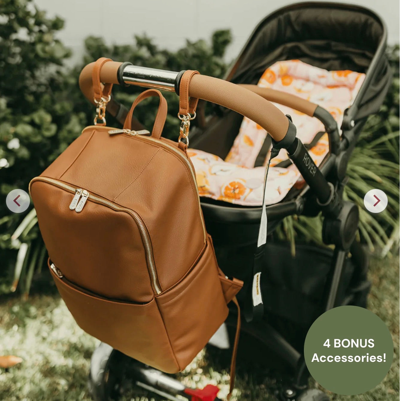 OiOi Multitasker Nappy Backpack Chestnut Vegan Leather