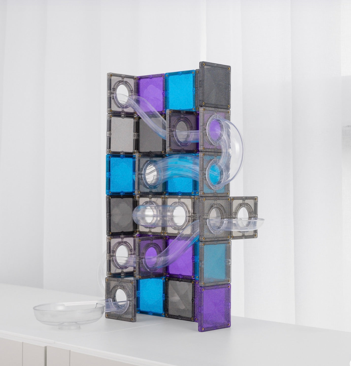 Connetix Magnetic Tiles Ball Run Galaxy Pack 61 pieces
