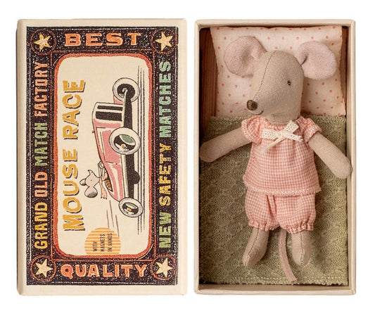 Maileg Little Sister Mouse in a Match Box