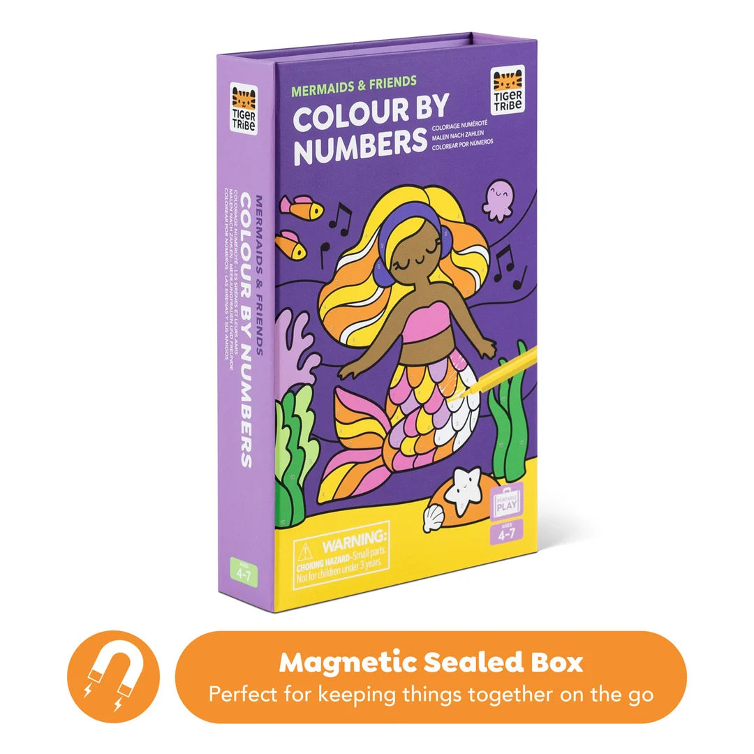 Tiger Tribe - Colouring By Numbers Set - Mermaids & Friends